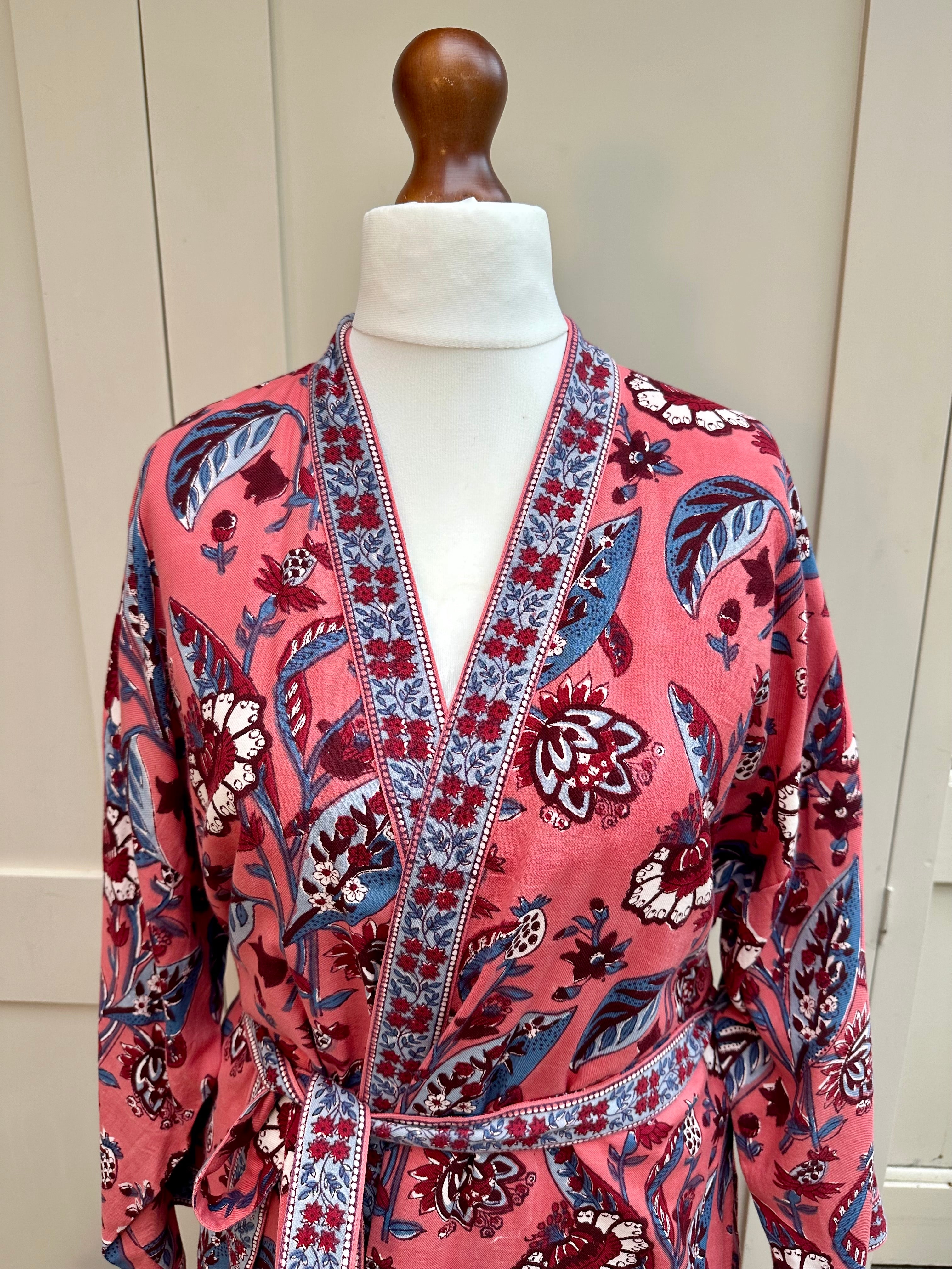 Anokhi Sandy Soft Midi Cotton Dressing Gown