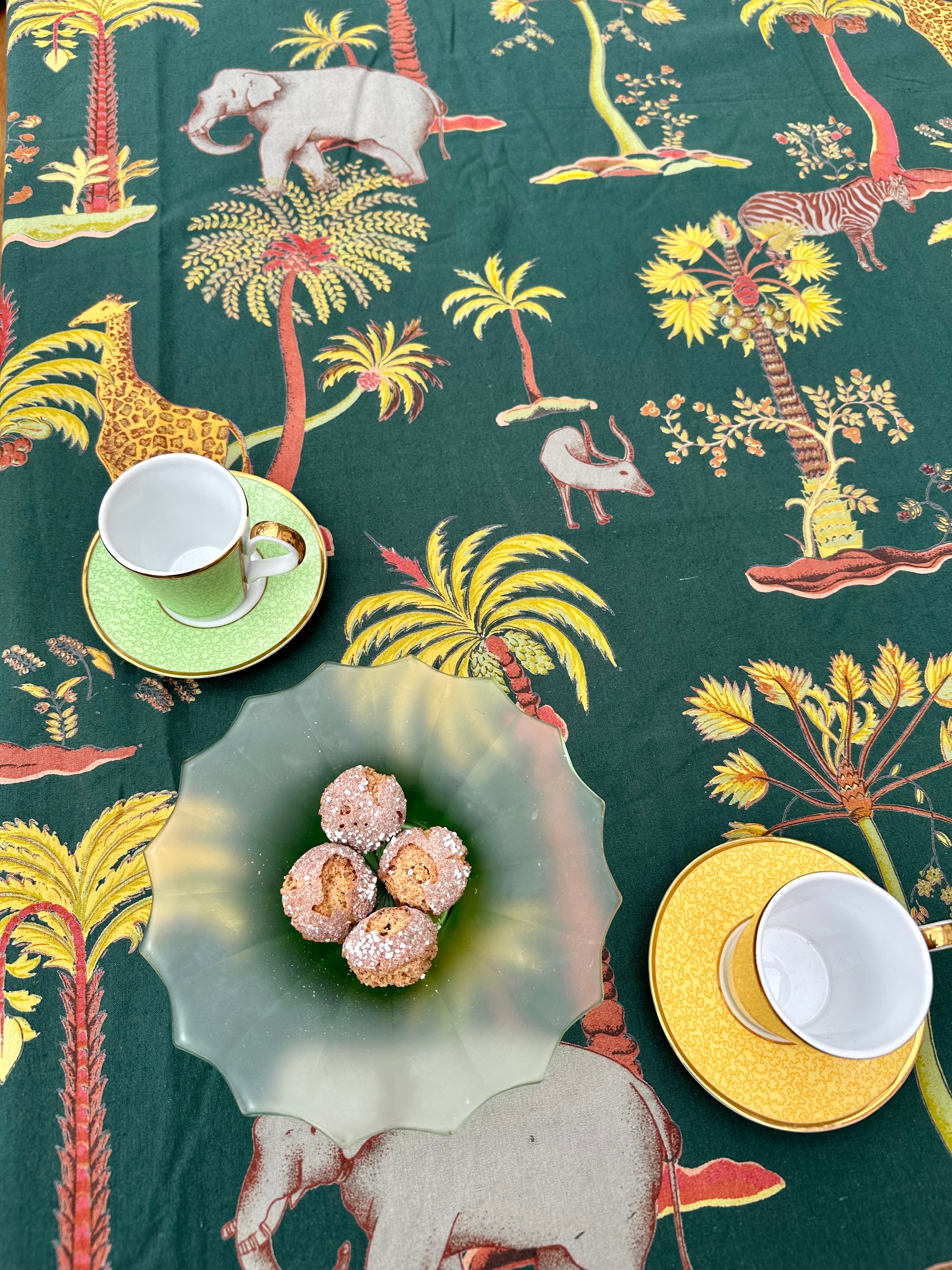 Green Safari Tablecloth