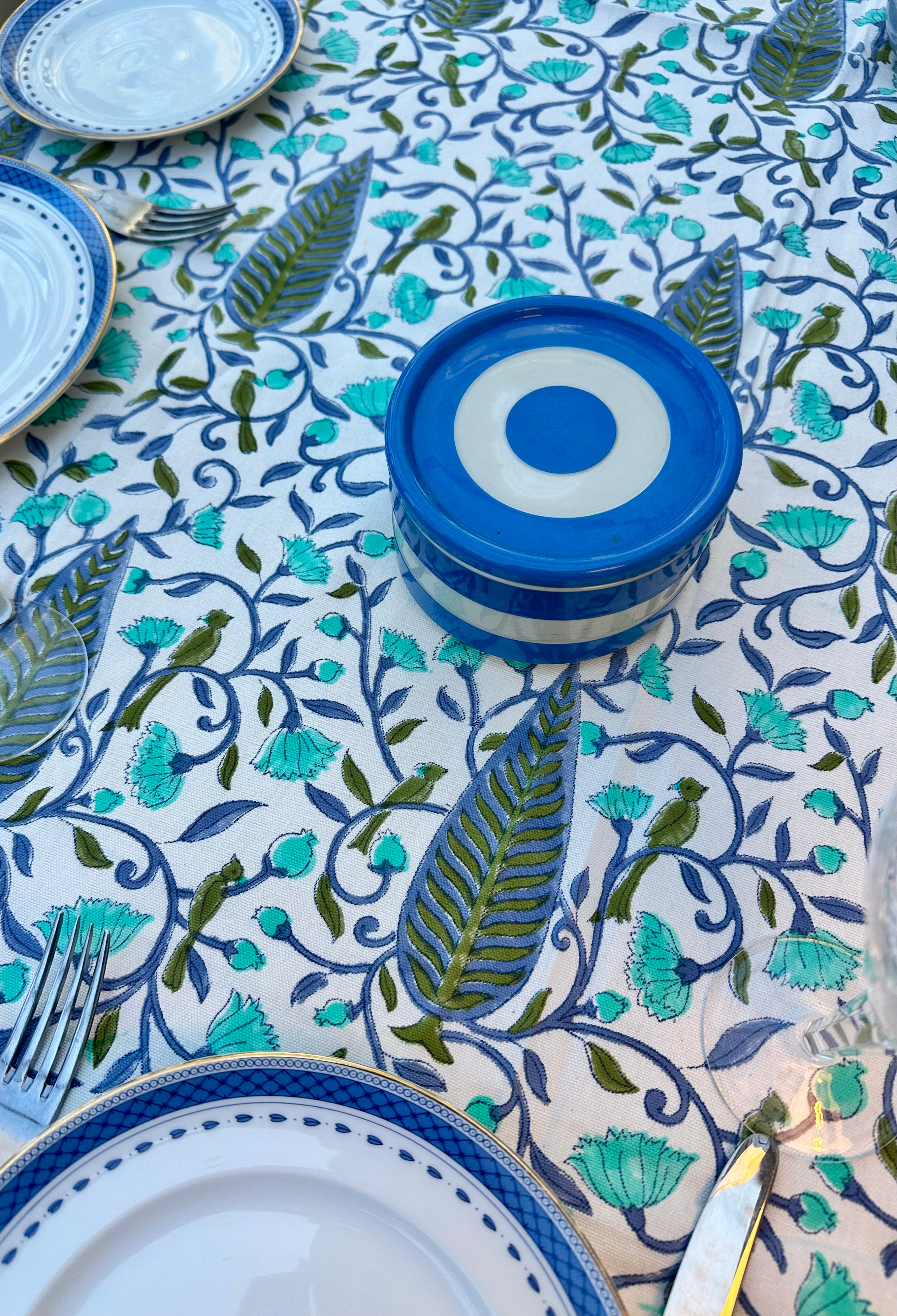 Blue Rosanna Tablecloth