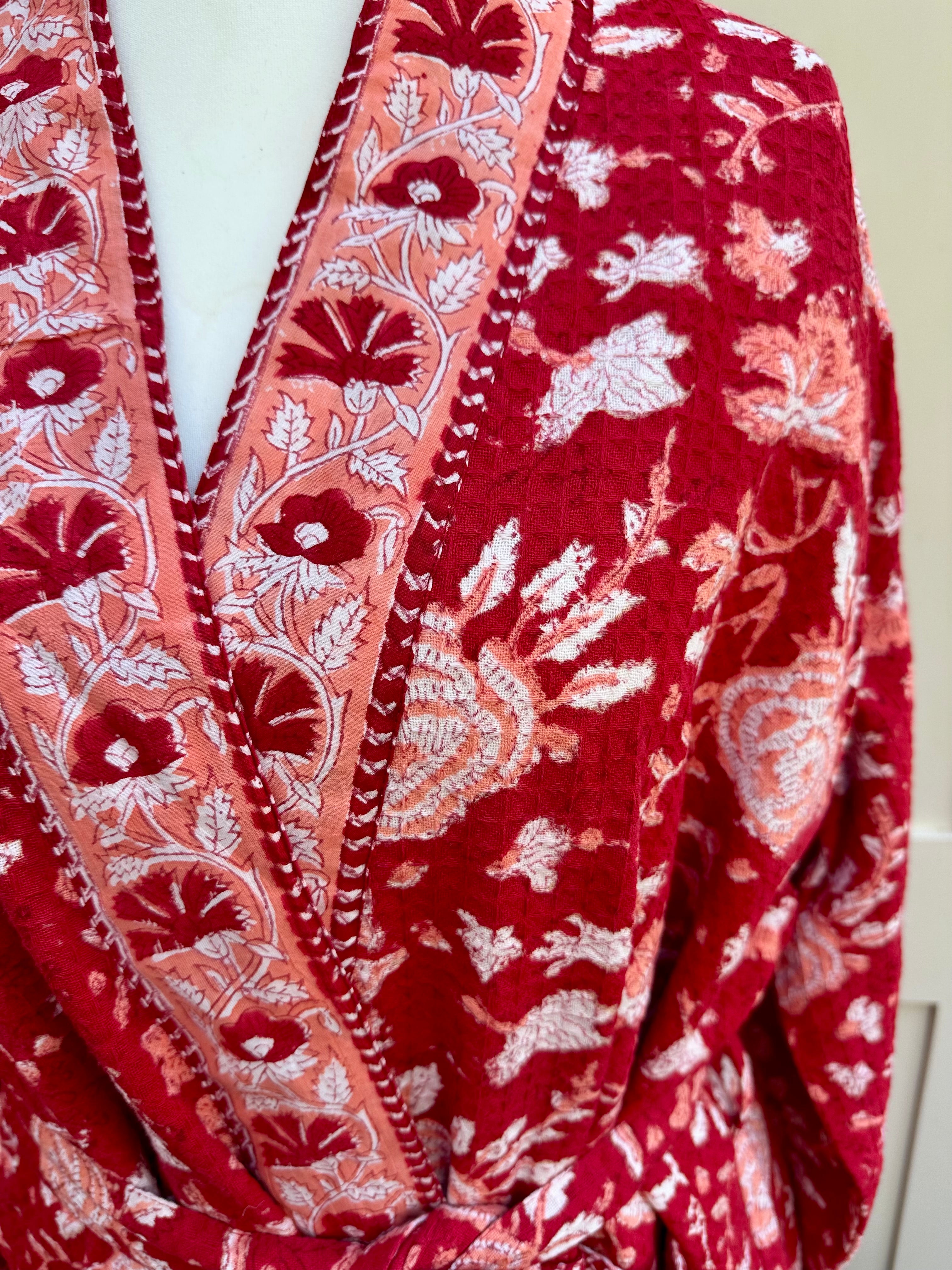 Carmen Midi Cotton Waffle Dressing Gown