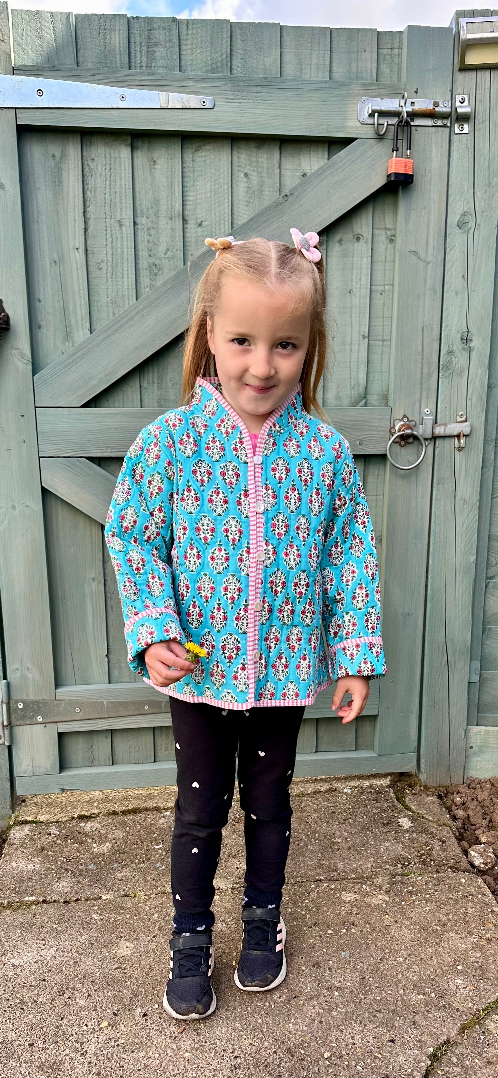 Turquoise Lottie Quilted Jacket