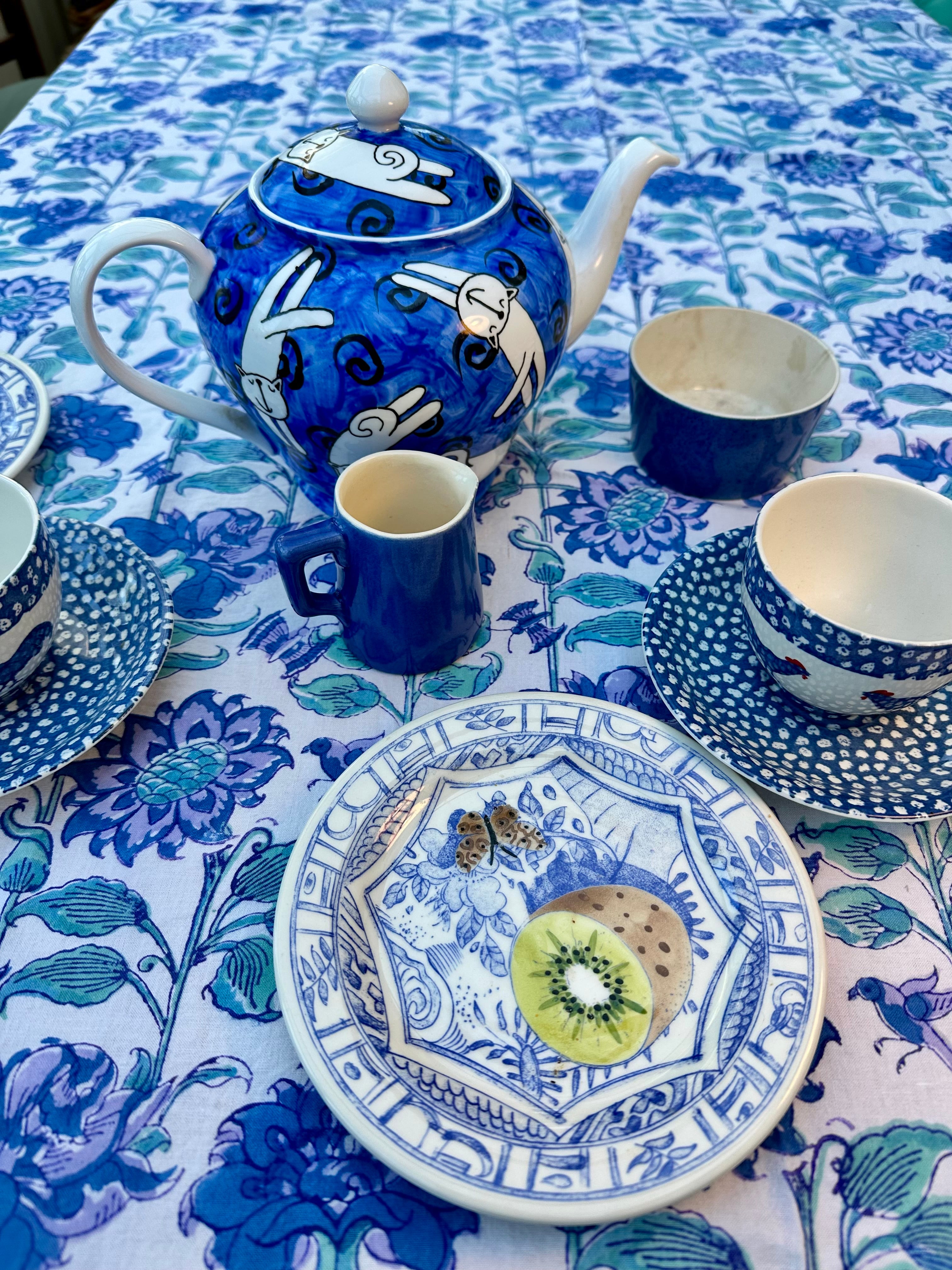 Anokhi Blue Artemis Tablecloth