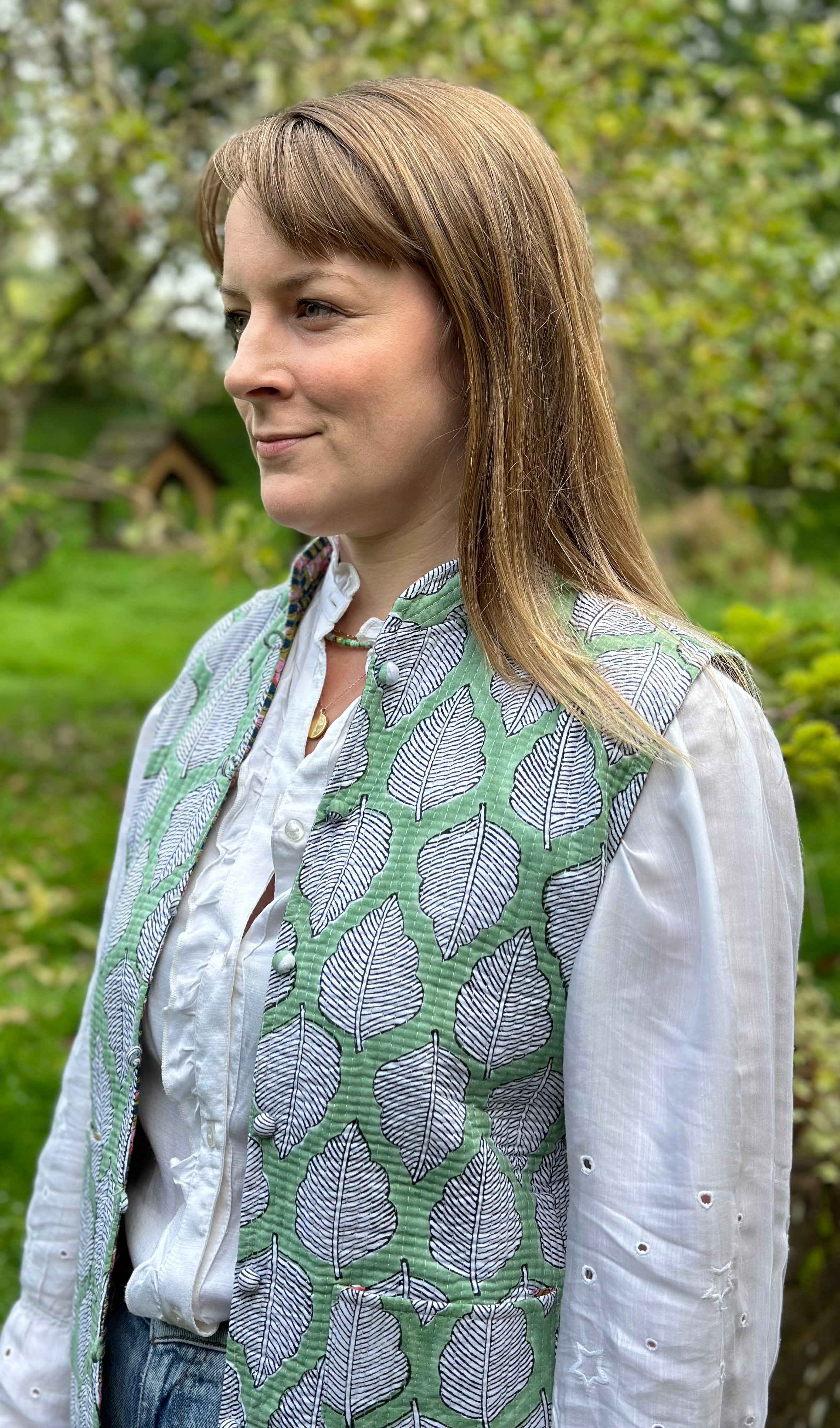 Green Leaf Kitty Waistcoat