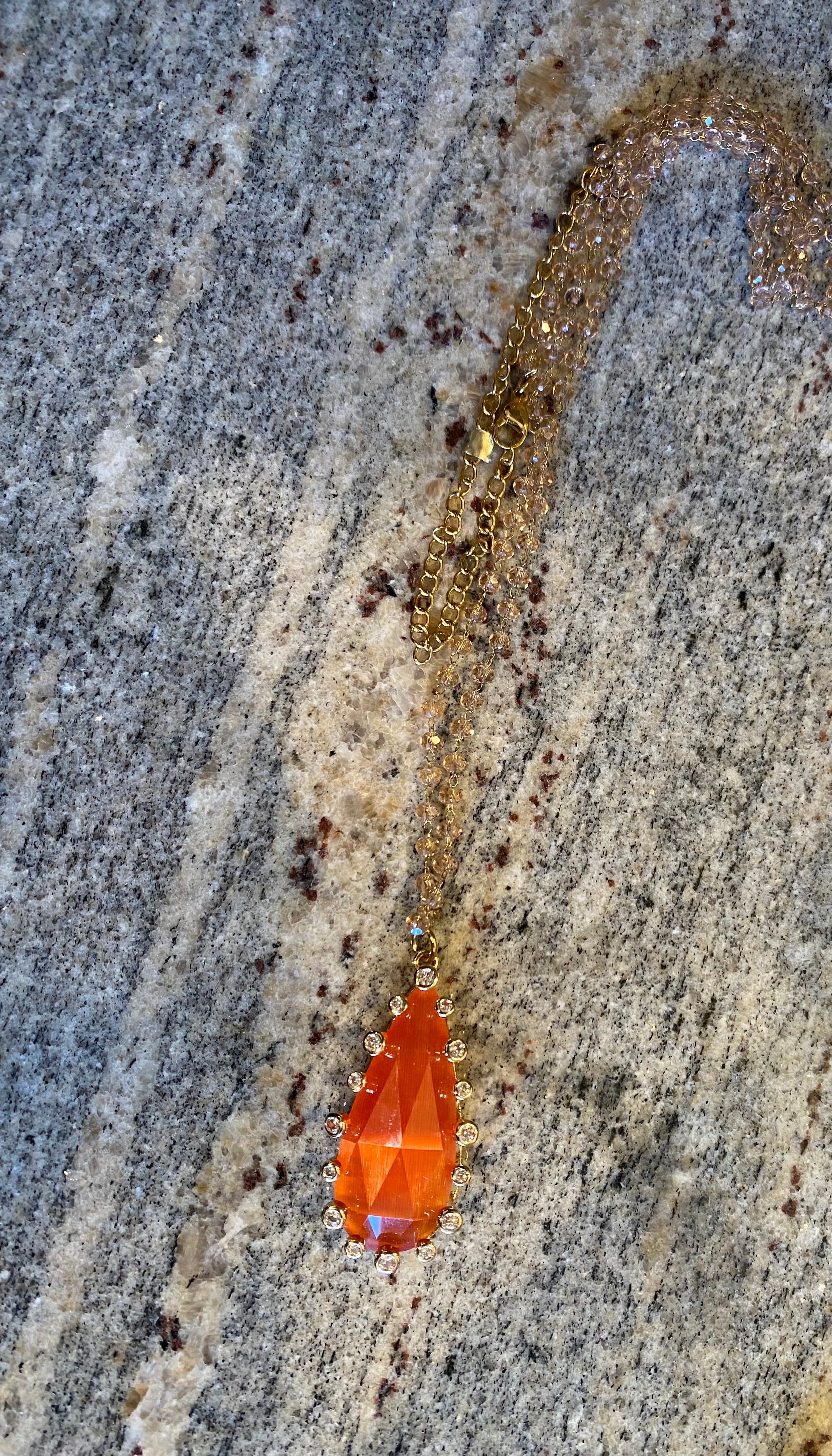 Tangerine Dream Pendant Necklace