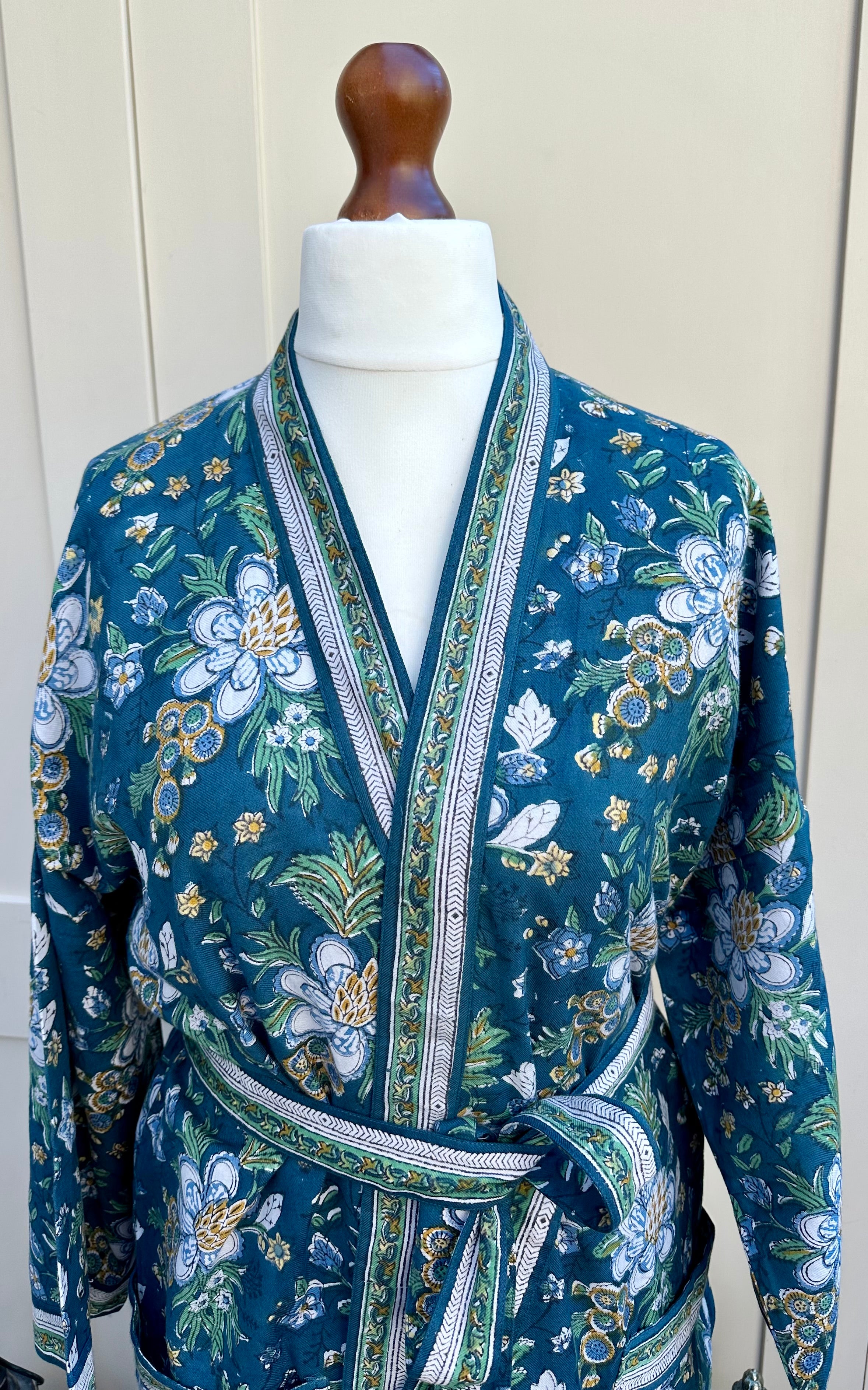 Anokhi Midnight Lodhi Long Dressing Gown