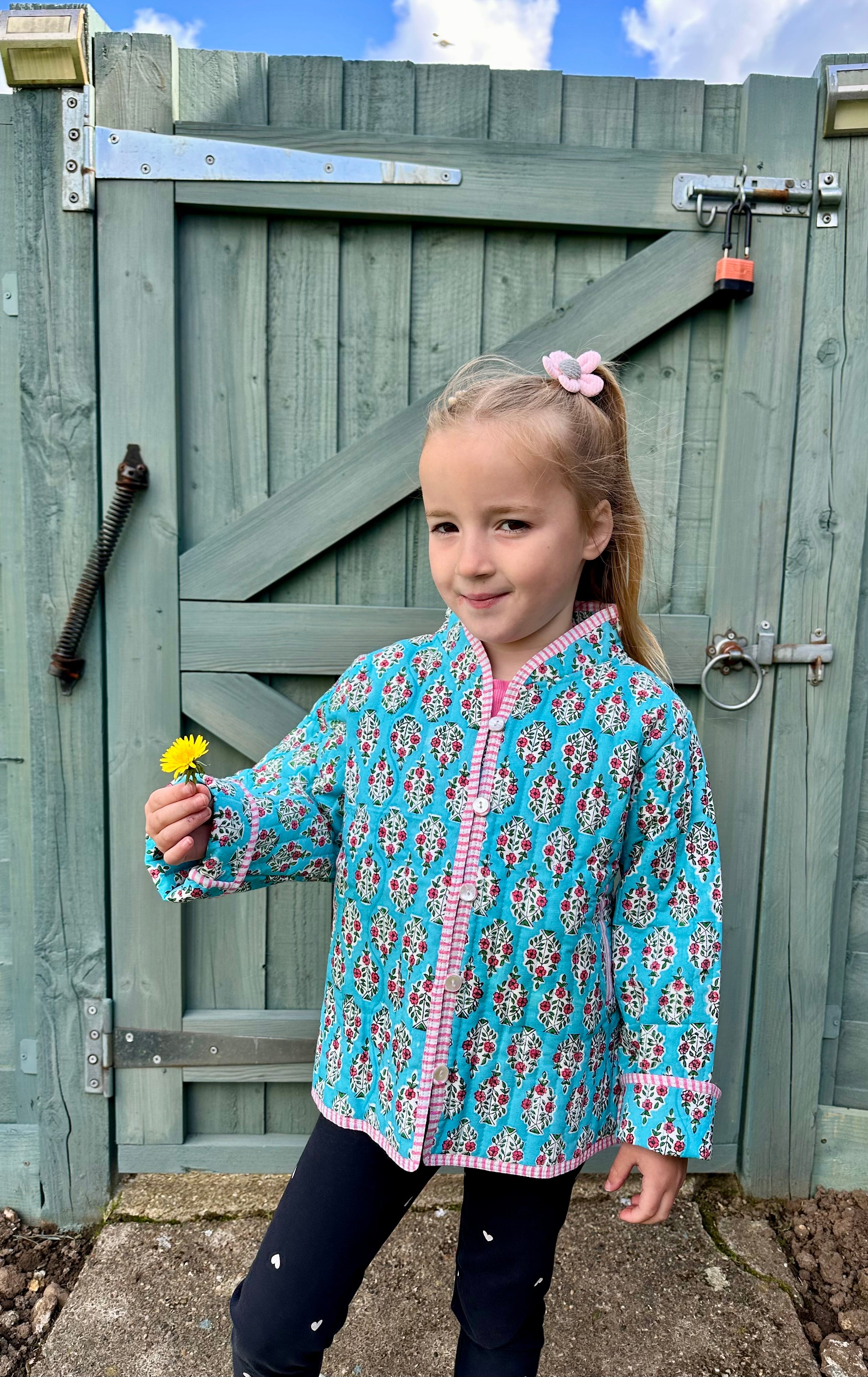 Turquoise Lottie Quilted Jacket