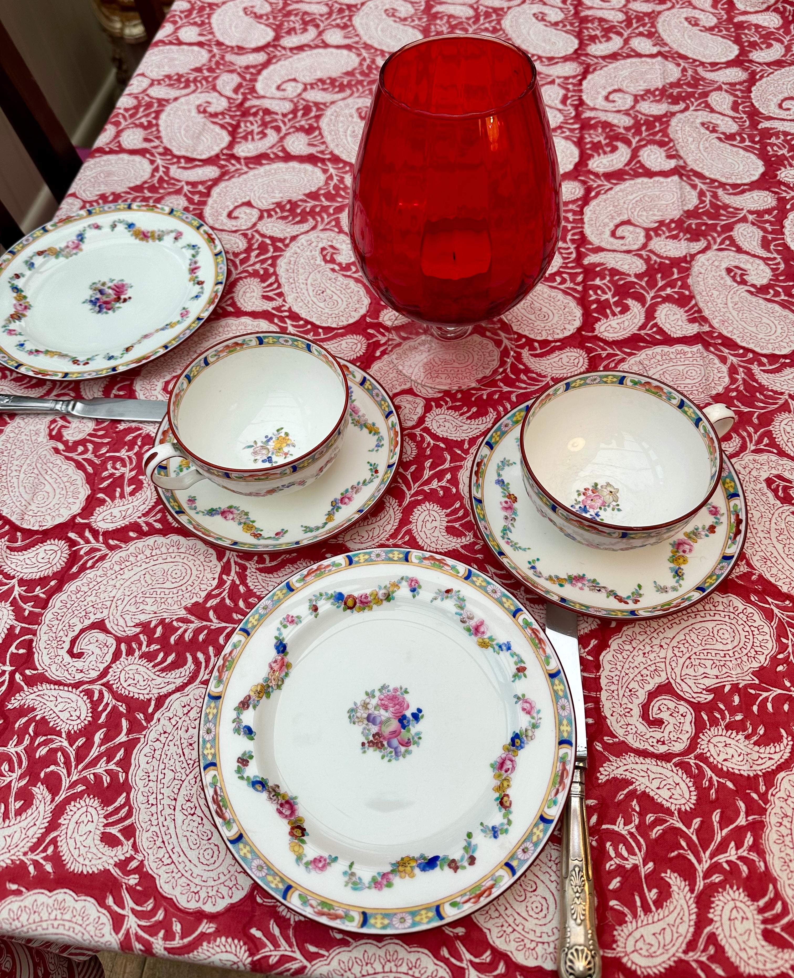 Wild Bazaar Raspberry Tarifa Tablecloth