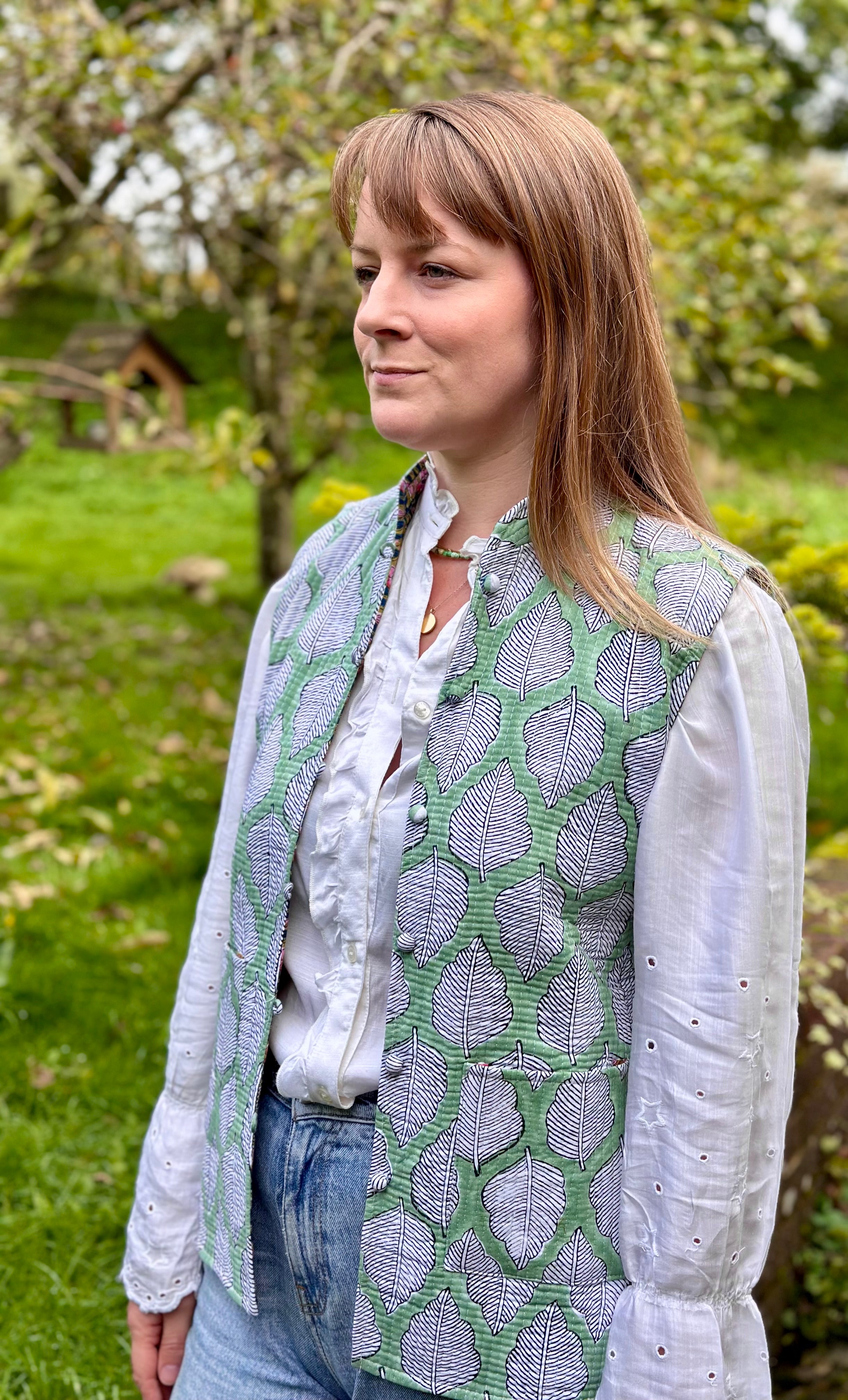 Green Leaf Kitty Waistcoat