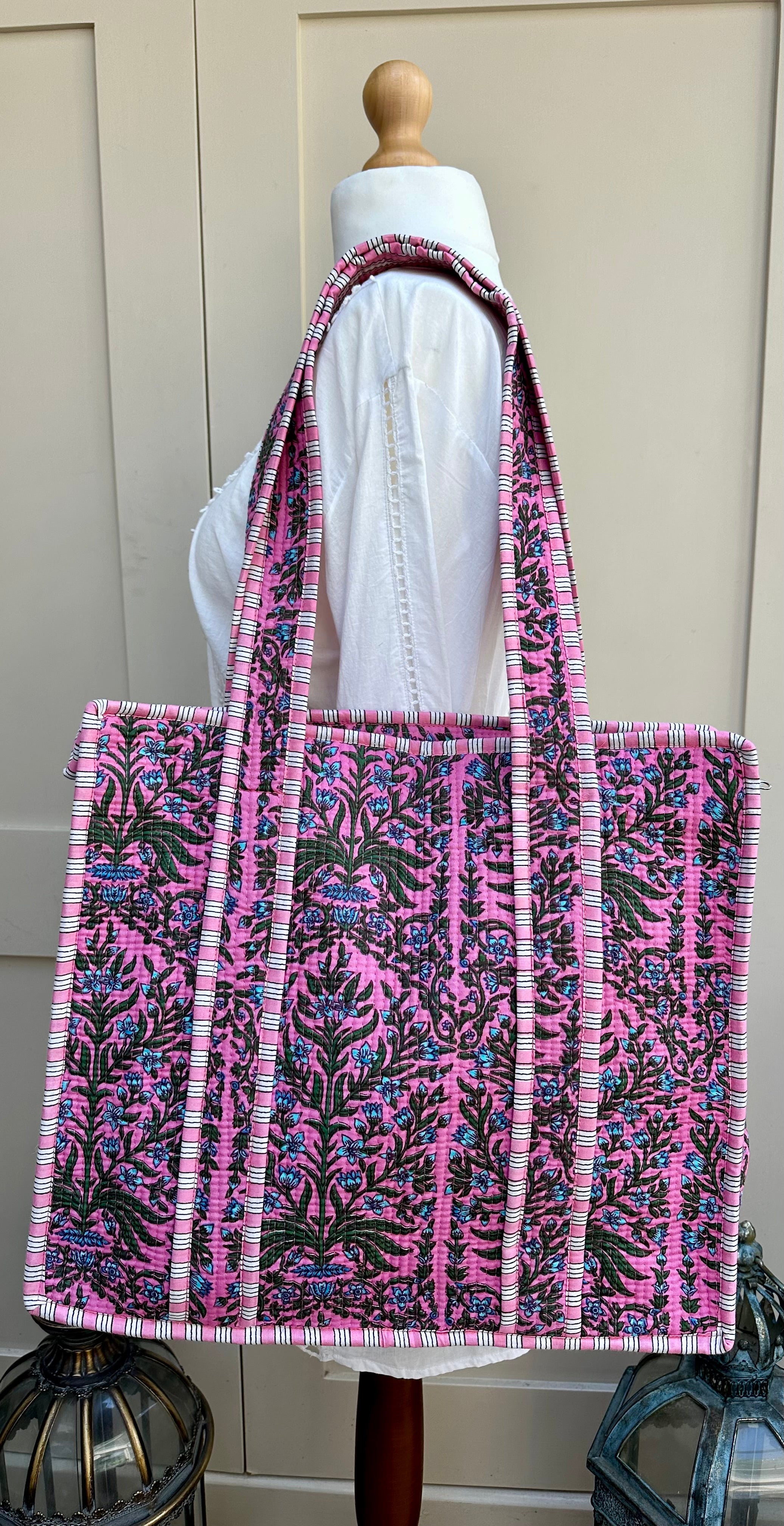 Pink Palmyra Oriana Zip Bag
