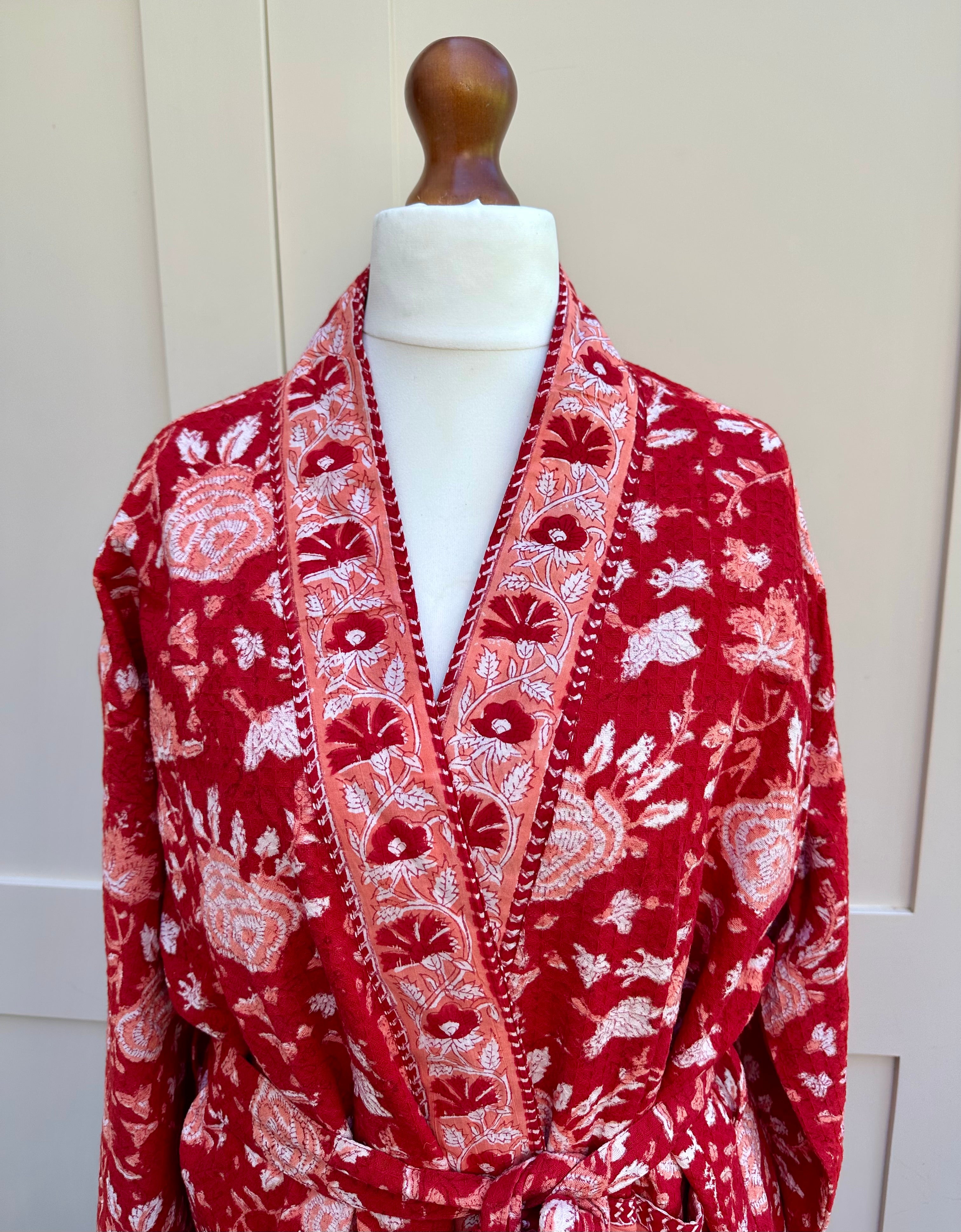 Carmen Midi Cotton Waffle Dressing Gown