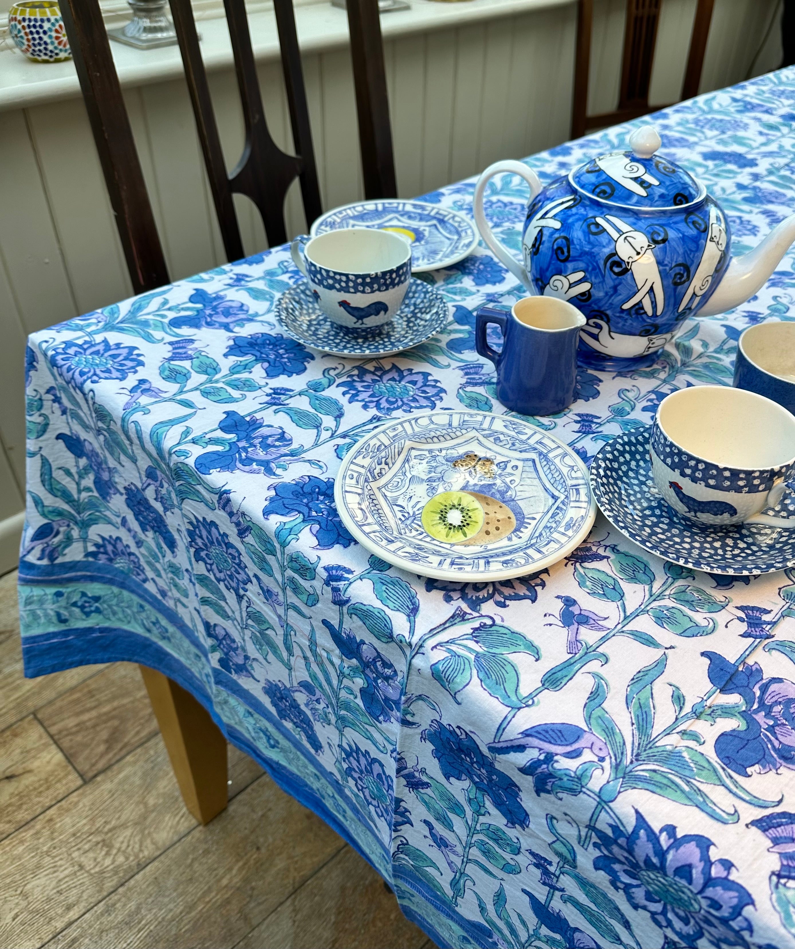 Anokhi Blue Artemis Tablecloth