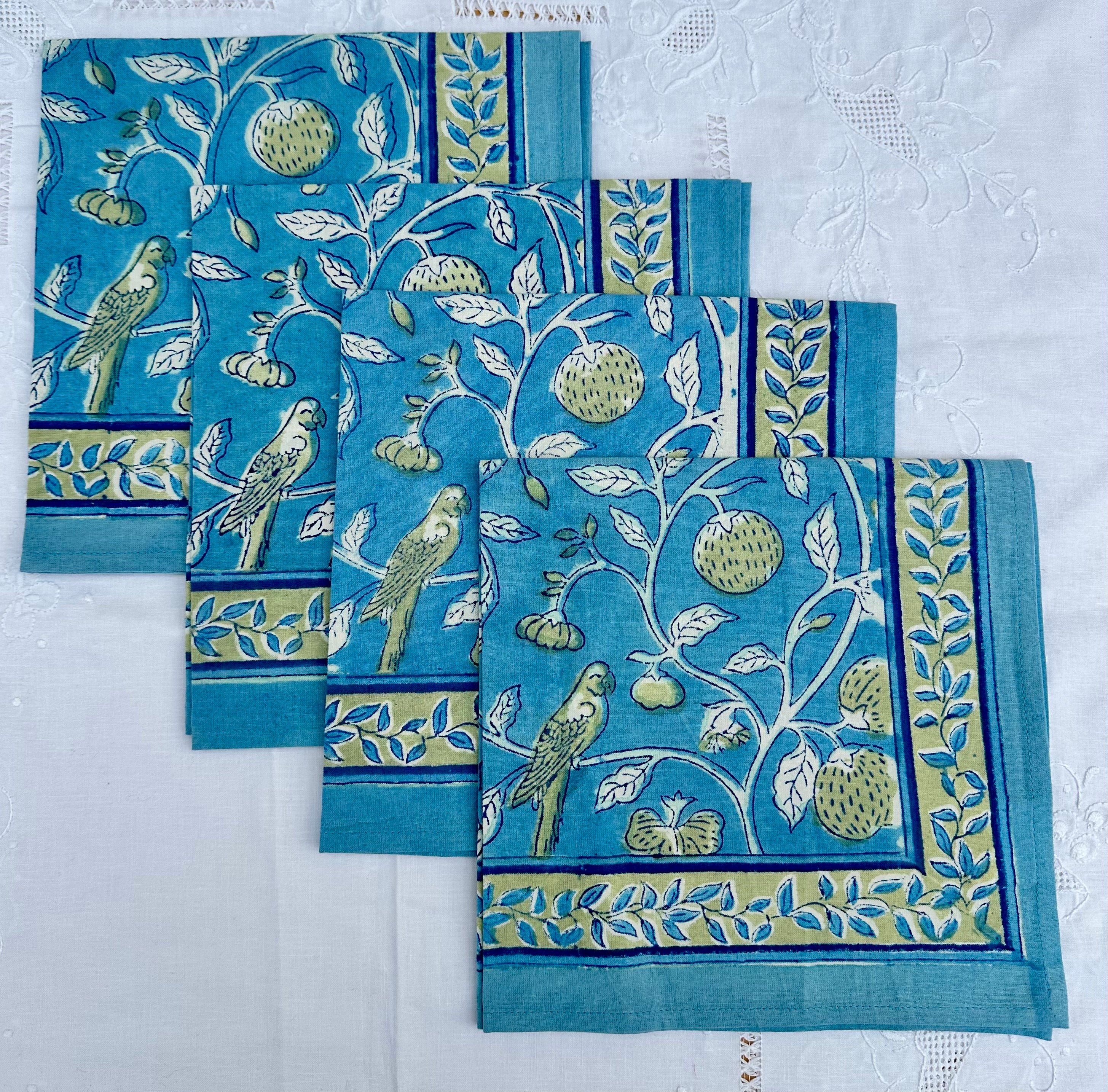 Blue Perroquet Tablecloth