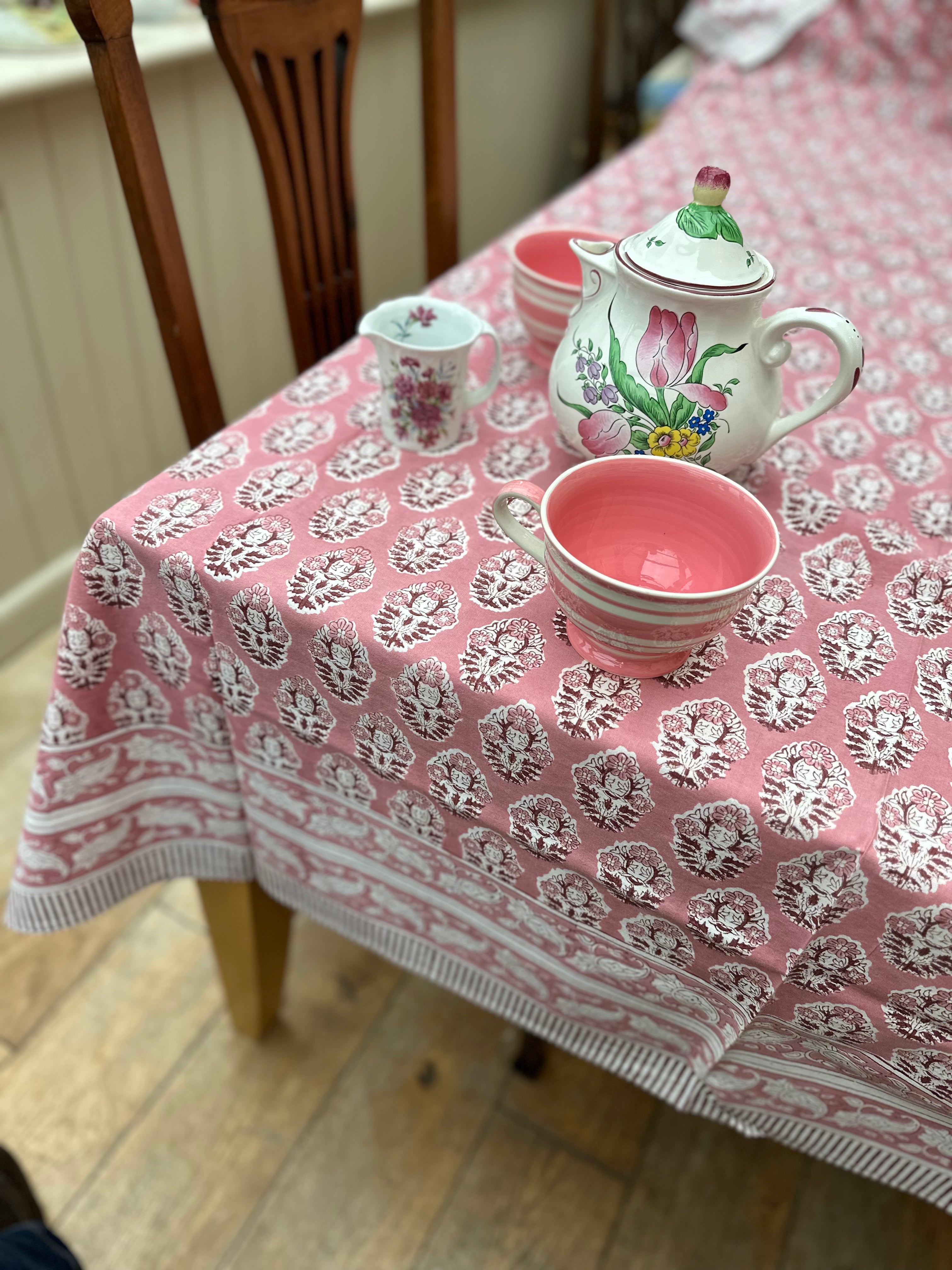 Pink Brindisi Tablecloth