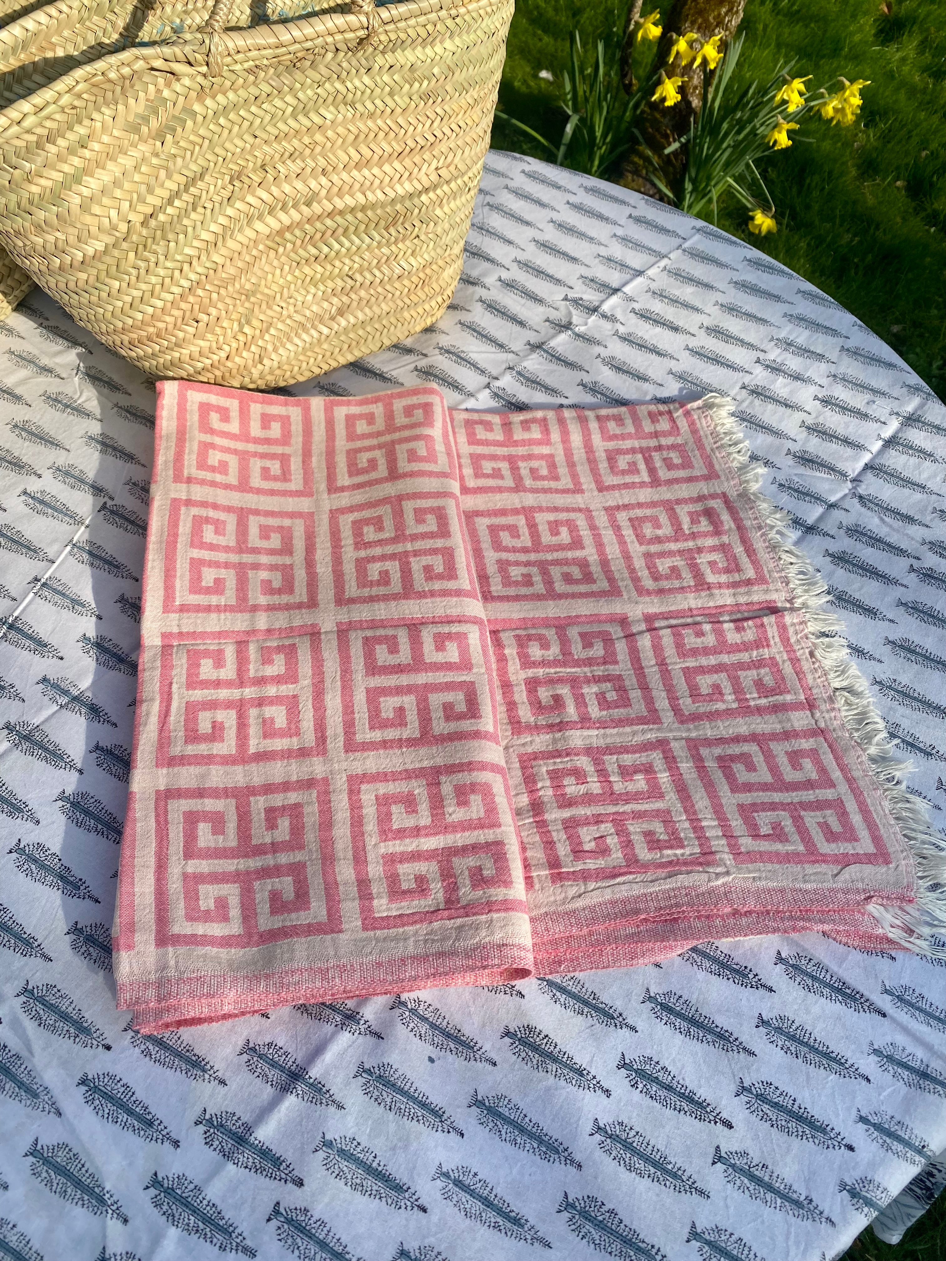 Pink Elektra Beach Towel